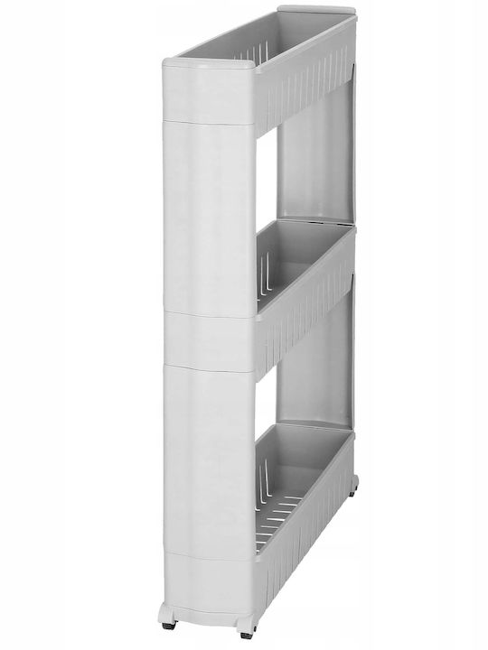 Troler De Bucătărie Din Plastic Cu 3 Locuri Gri 54x13x70cm