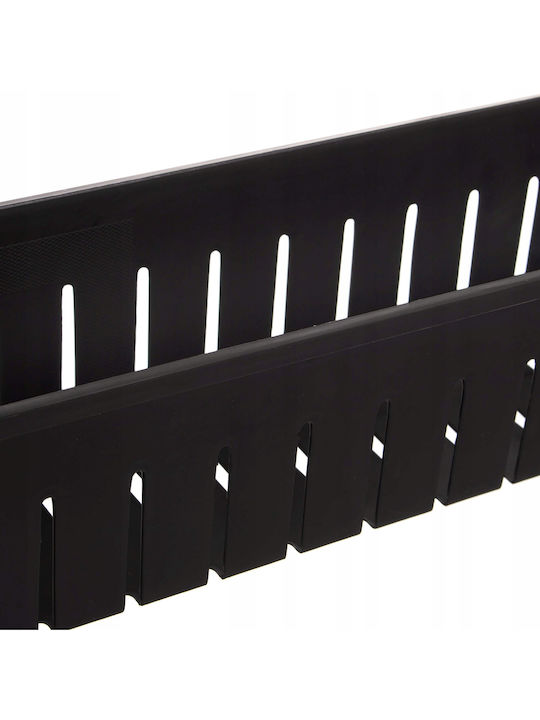 Troleu De Bucătărie Din Plastic Cu 3 Locuri Negru 54x12.5x70cm