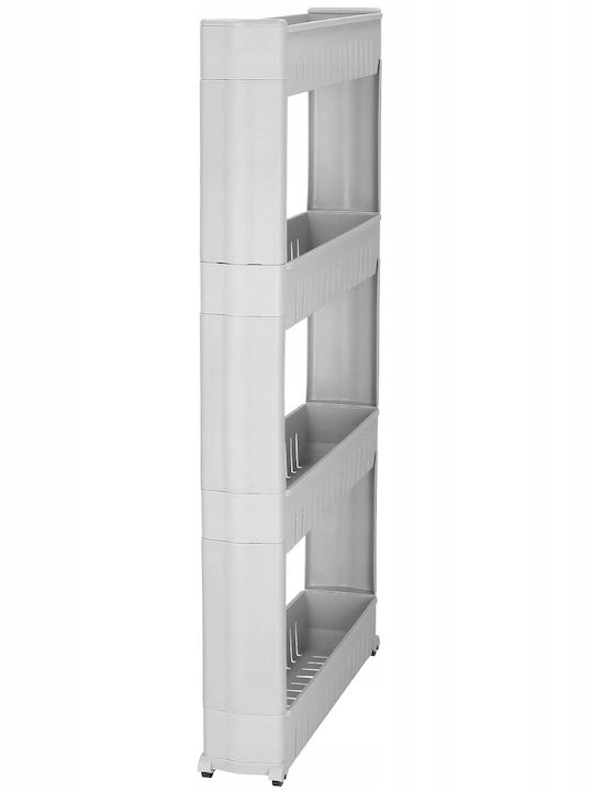 Troleu De Bucătărie Metalic Cu 4 Locuri Gri 54x12.5x101cm