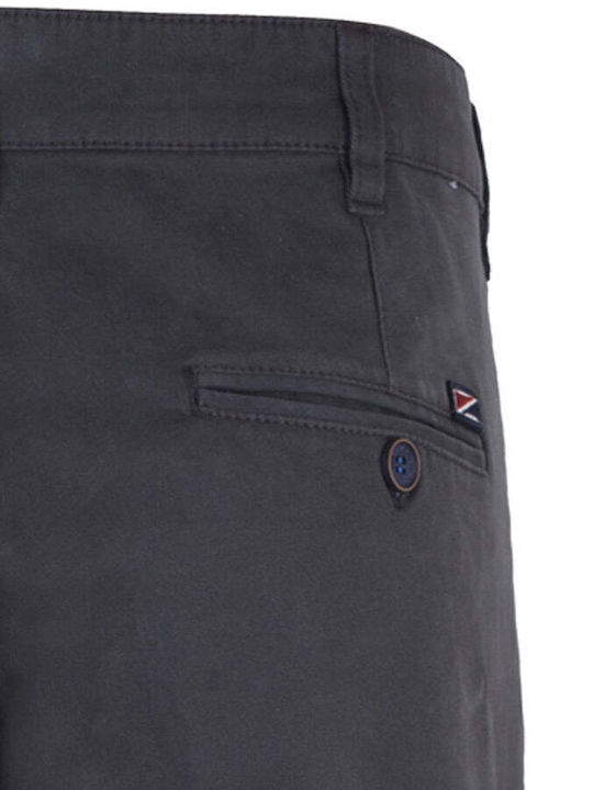 New Company Ανδρικό Παντελόνι Chino Ελαστικό Darkgray