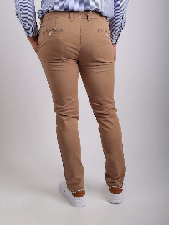 Polbot Men's Trousers in Slim Fit Beige