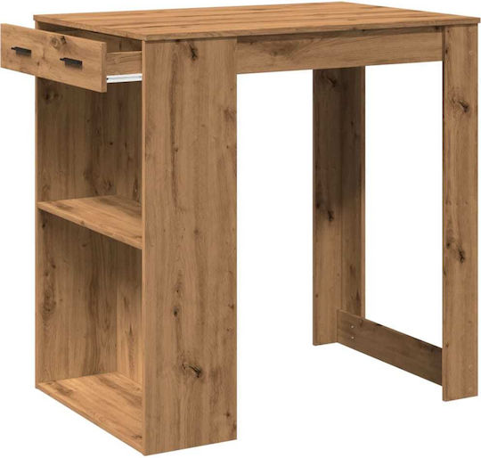 Artisanal Wooden Oak Bar Table 102x70x103.5cm