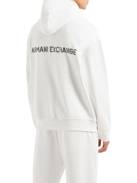 Armani Exchange Herren Sweatshirt mit Kapuze Weiß