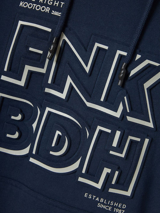 Sweatshirt with Hood Navy Blue