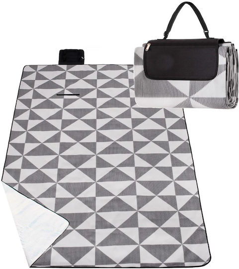 Κουβέρτα Πικ Νικ Σετ 220x220cm σε Γκρι χρώμα