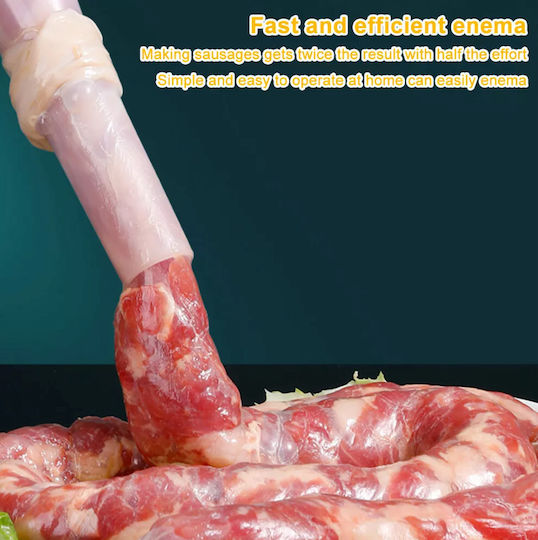 Dispozitiv de Umplere Cârnați în Formă de Seringă Zola 3 Capete Plastic 29x6 Cm Transparent