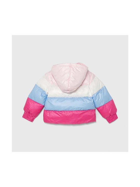 Guess Kids Quilted Jacket Fuchsia, Light Blue, White