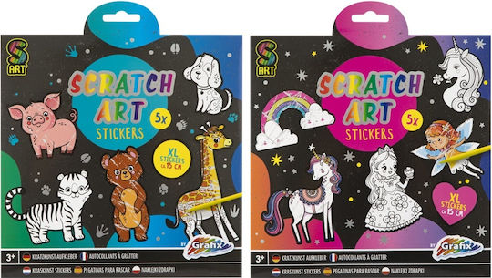 Set Creativ 5 Cartonașe XL de Răzuit Grafix