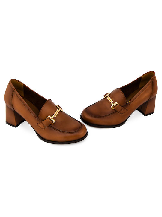 Ragazza Leather Tabac Brown Heels