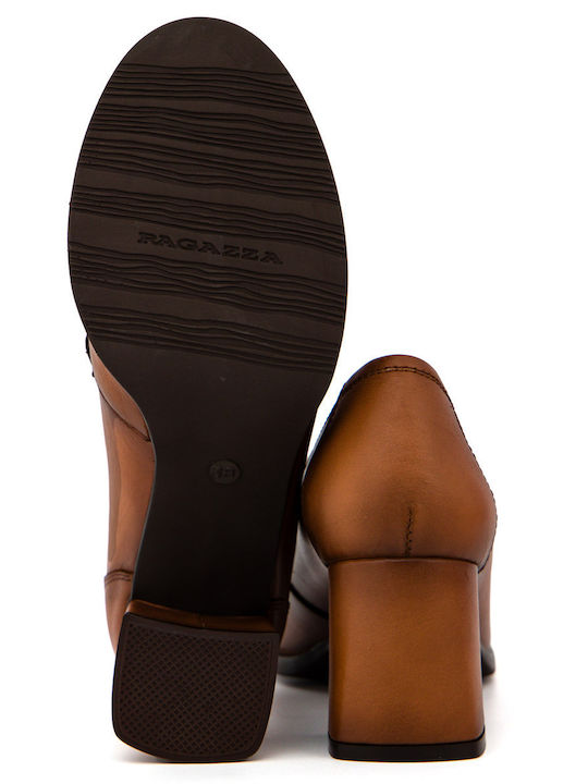 Pantofi cu toc Tabac maro