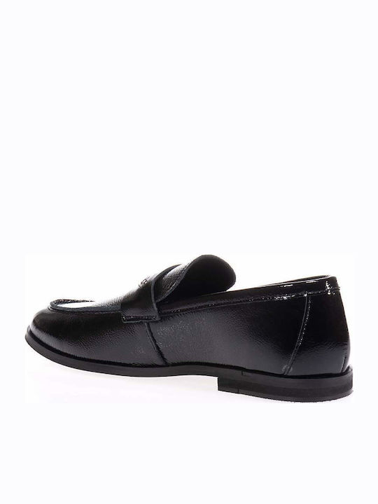 Komis & Komis Patent Leather Women's Loafers in Black Color