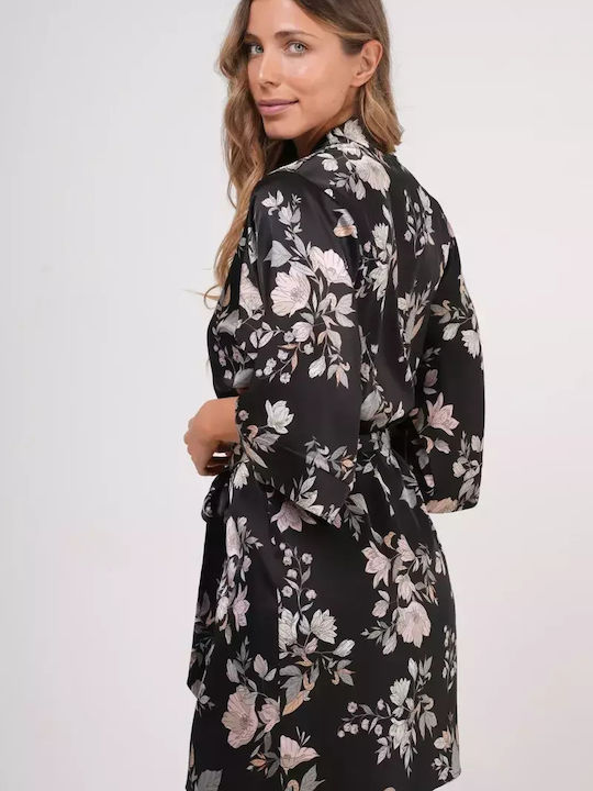 Bonatti Winter Damen Satin Robe Schwarz