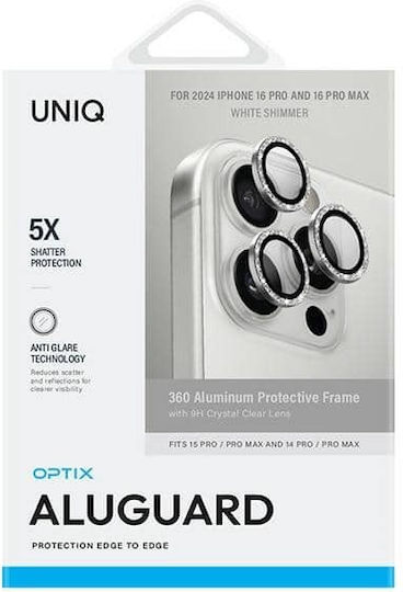 Uniq Τζαμάκι Κάμερας Λευκό για iPhone 16 Pro, iPhone 16 Pro Max