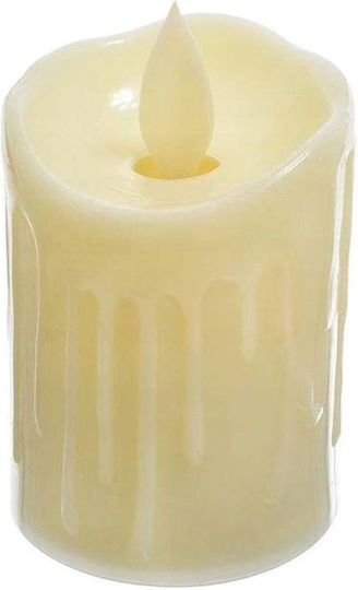 Decorative Led Candle Zola On Off Button Natural Flame Model 7x5 Cm