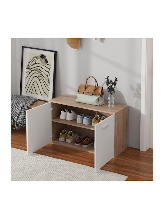 Dionne Eingangsmöbel mit Spiegel / Garderobe & Schuhschrank Shona-white 160x35x160cm