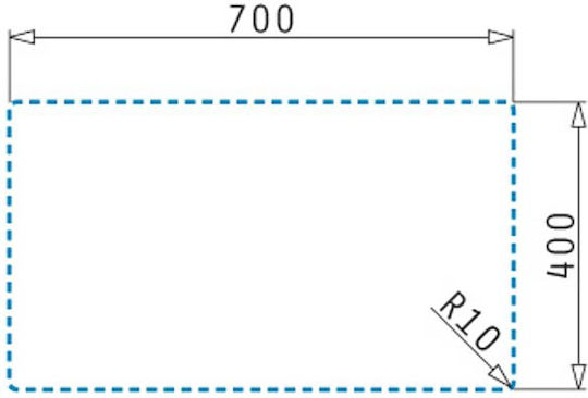 Pyramis Tetragon 1B Υποκαθήμενος Νεροχύτης από Συνθετικό Γρανίτη Μ70xΠ40cm Carbon