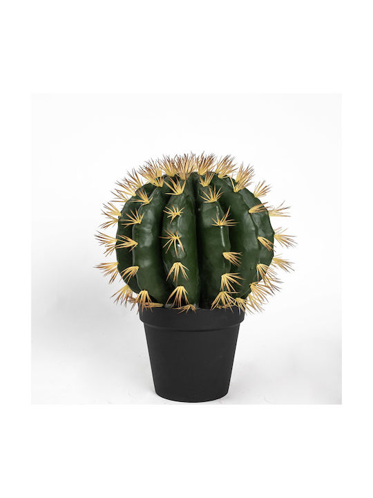 Artificial Plant in Pot Cactus Echinocactus Green 52cm Supergreens