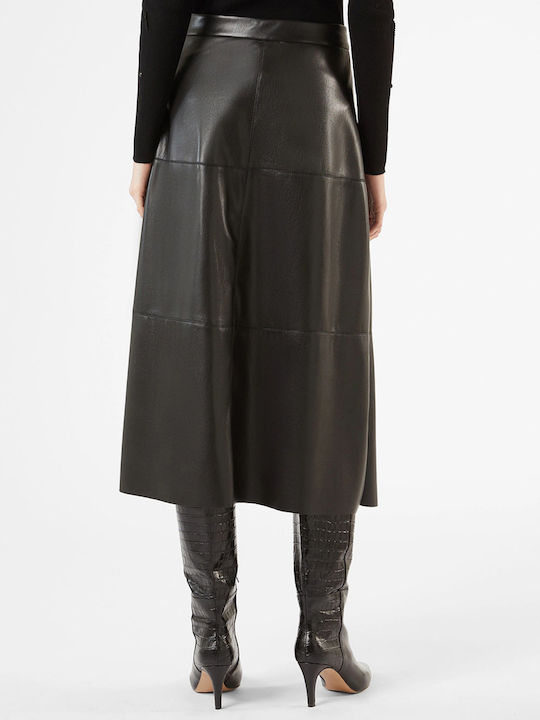 Pennyblack Leather High Waist Midi Skirt Black