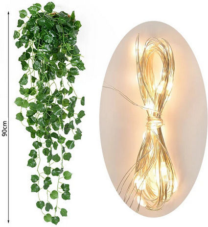 Decorative Garland Ivy Green 200cm Marhome
