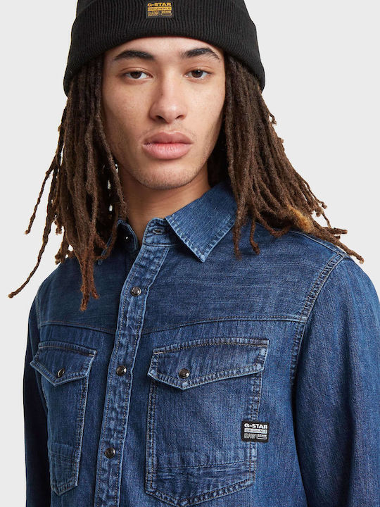 Dakota Langärmlig Jeans Hemd Medium Aged Denim