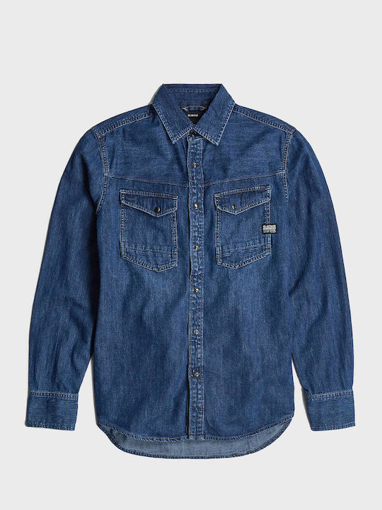 Dakota Langärmlig Jeans Hemd Medium Aged Denim