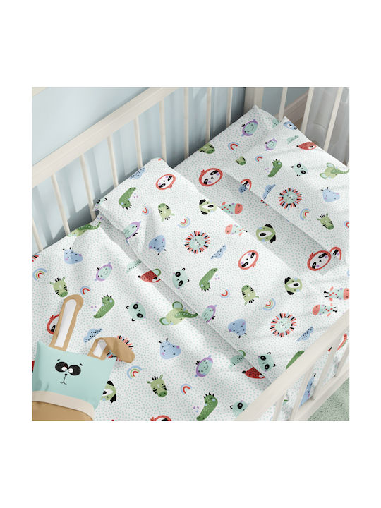 Cokitex Baby Sheets Set Crib Cotton Oasis Green 125x175cm 3pcs