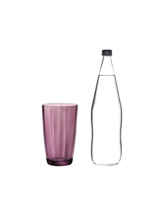 Bormioli Rocco Pulsar Glas Wasser aus Glas in Lila Farbe 470ml