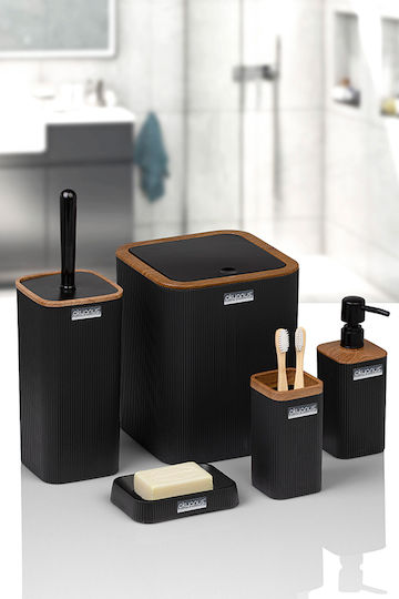Set Accesorii Baie Plastic Maro