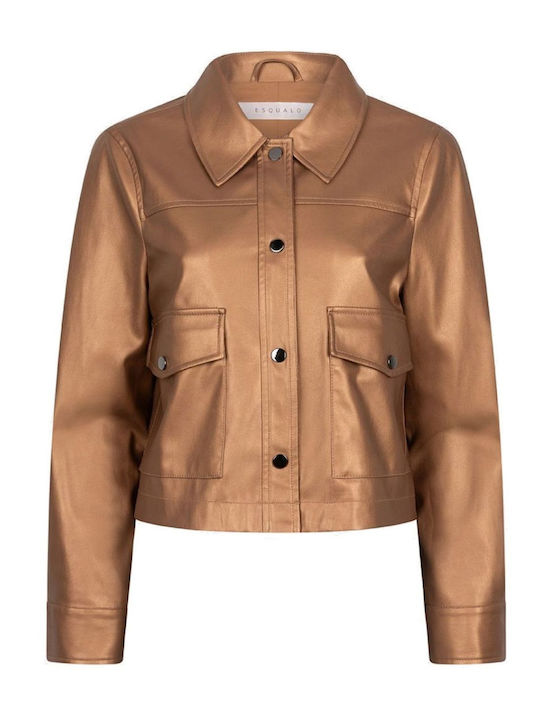 Γυναικείο Biker Jacket ΜΠΡΟΝΖΕ