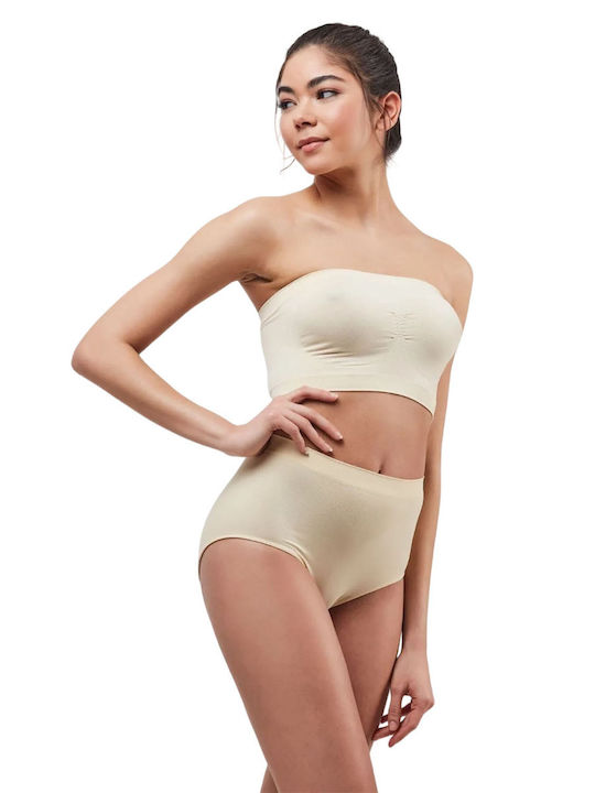 Ψηλόμεσα Γυναικεία Slip 2Pack Μπεζ