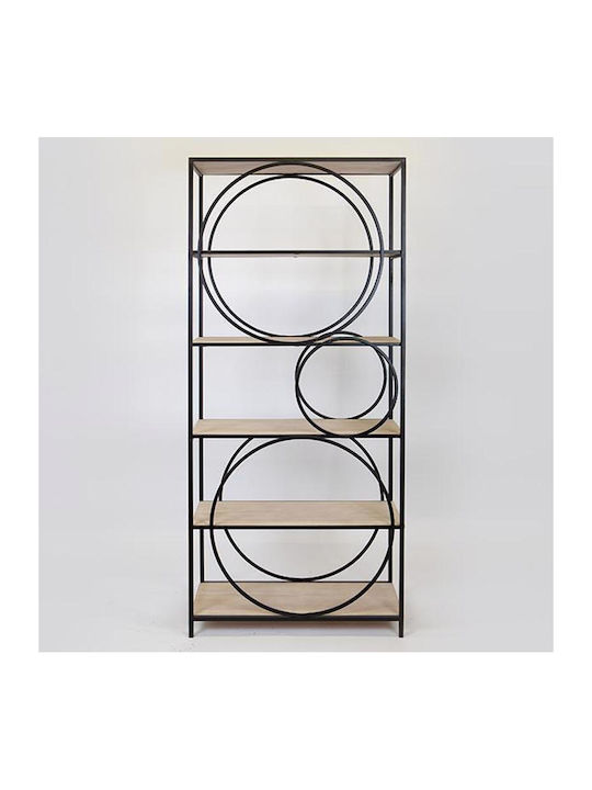 Bookcase Black 80x33x180cm