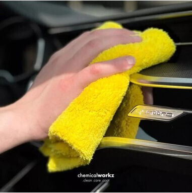 Chemicalworkz Autoreinigungstuch Soft Touch Randlos 500 Gsm 40x40 Cm Gelb