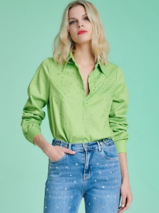 Pop & doll Women's Long Sleeve Shirt Lime