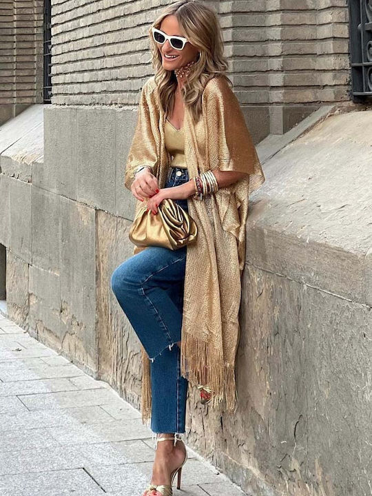 Long Women's Kimono Gold