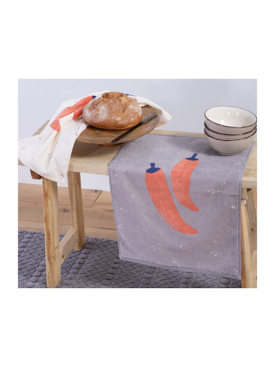 Nef-Nef Homeware Velours Peppers Ecru Geschirrtuch aus 100% Baumwolle in Ecru Farbe 40x60cm