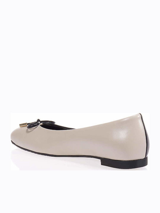 Toutounis Leather Ballerinas Black