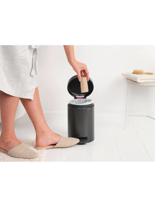Brabantia Newicon Plastic Bathroom Basket 3lt Gray