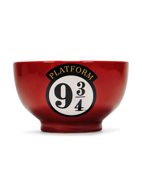 Half Moon Bay Harry Potter - Platform 9 3/4 Cereal Serving Bowl Round Ceramic Red with Diameter 13cm