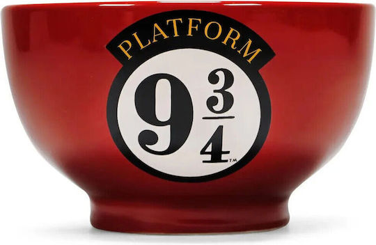 Half Moon Bay Harry Potter - Platform 9 3/4 Μπωλ Σερβιρίσματος Δημητριακών Στρογγυλό Κεραμικό Κόκκινο με Διάμετρο 13εκ.