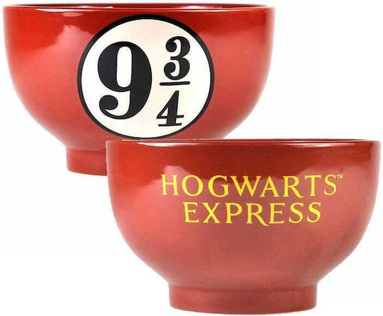 Half Moon Bay Harry Potter - Platform 9 3/4 Μπωλ Σερβιρίσματος Δημητριακών Στρογγυλό Κεραμικό Κόκκινο με Διάμετρο 13εκ.