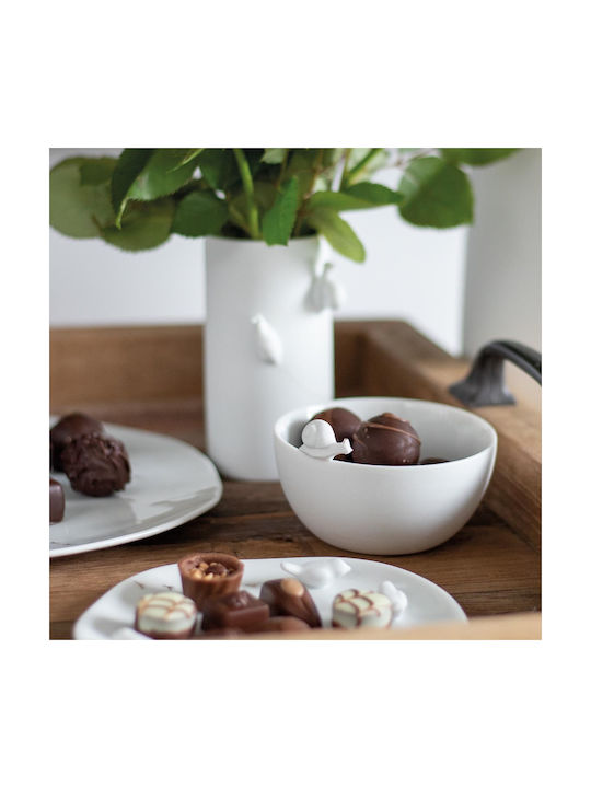 Raeder Slug Dip Serving Bowl Round made of Porcelain White with Diameter 9cm
