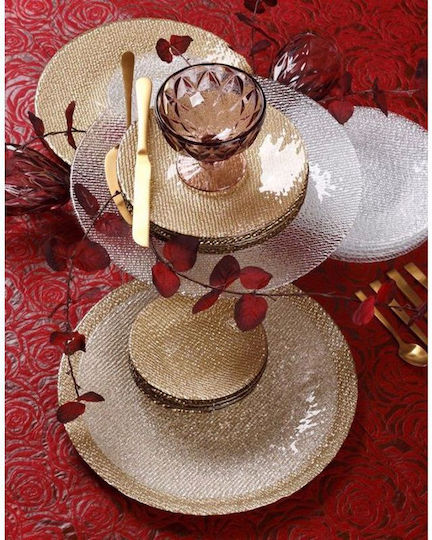 Cryspo Trio Cotton Bol de Servire Rotund Sticlă Transparent cu Diametru 13buc 6buc