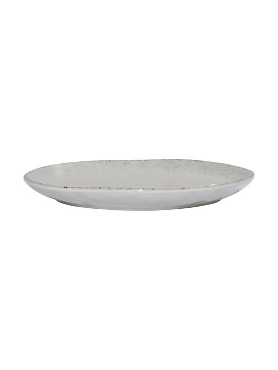 Estia Vignette Stoneware Plate Shallow Ceramic Gray with Diameter 27cm 4pcs