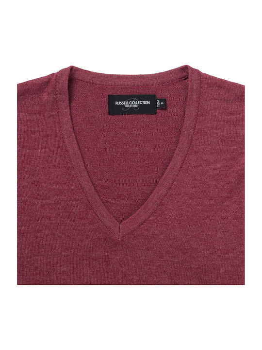 Russell Europe Marl Γυναικείο Διαφημιστικό T-shirt Κοντομάνικο Cranberry Marl