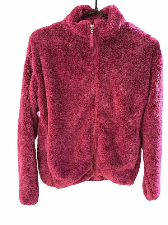 Noidinotte Winter Women's Fleece Robe magenta