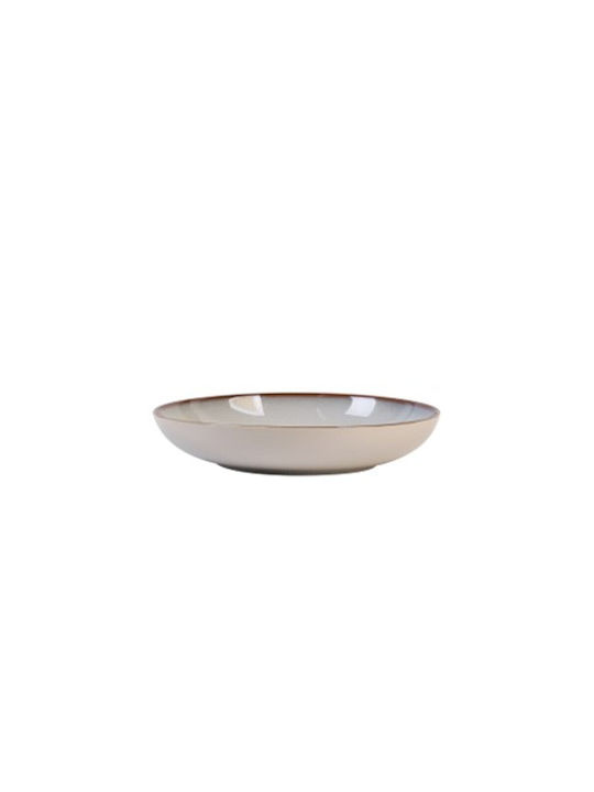 Cryspo Trio Plate Soup Ceramic White with Diameter 23cm 1pcs