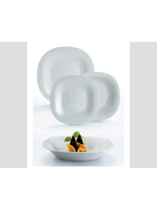 Luminarc Carine Granit Plate Shallow made of Porcelain White with Diameter 22cm