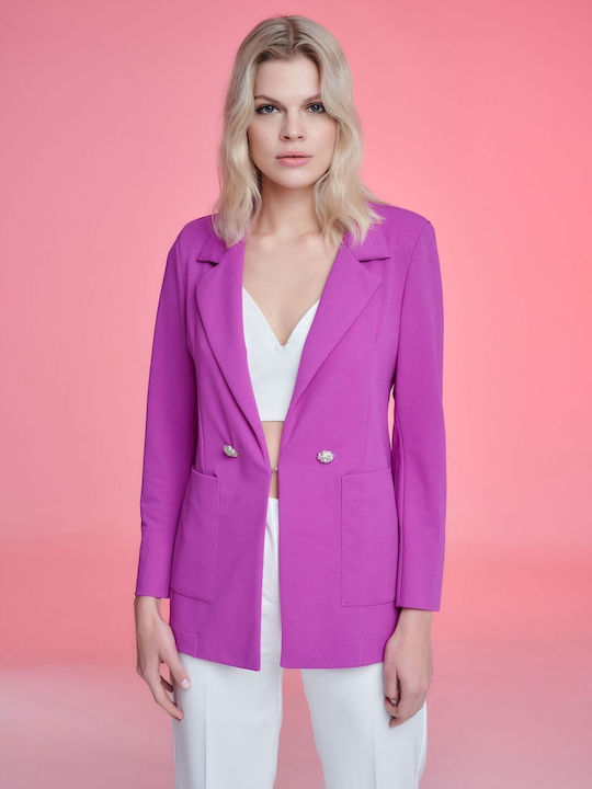 Pop & doll Women's Blazer Purple