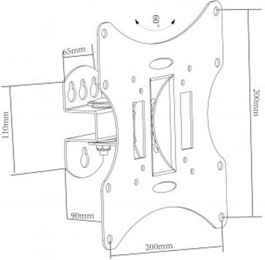 Bracket LCD1053 Wandhalterung für Fernseher bis 42" und 30kg