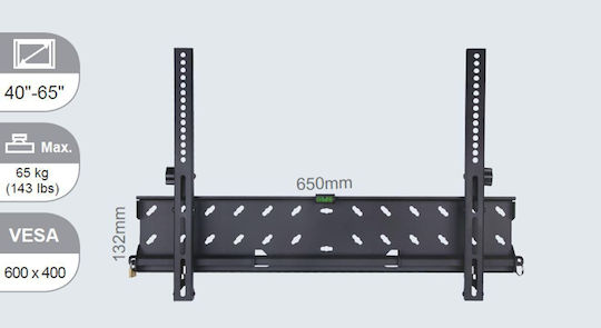Vivolink VLMW4065T Suport TV de perete cu braț Negru